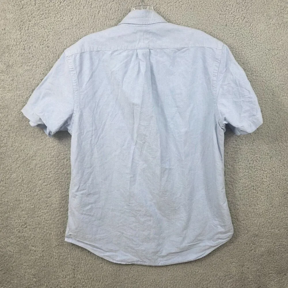 Polo Ralph Lauren Short Sleeve Oxford Shirt Mens Size M Blue Button Down